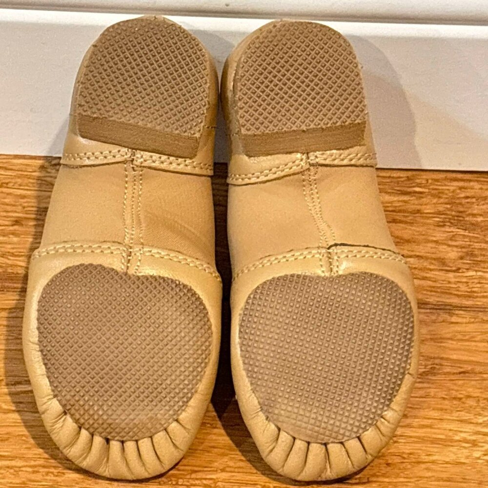Weissman Leather Jazz Dance Shoes Tan Girls 10.5 Style W800 - Picture 8 of 8